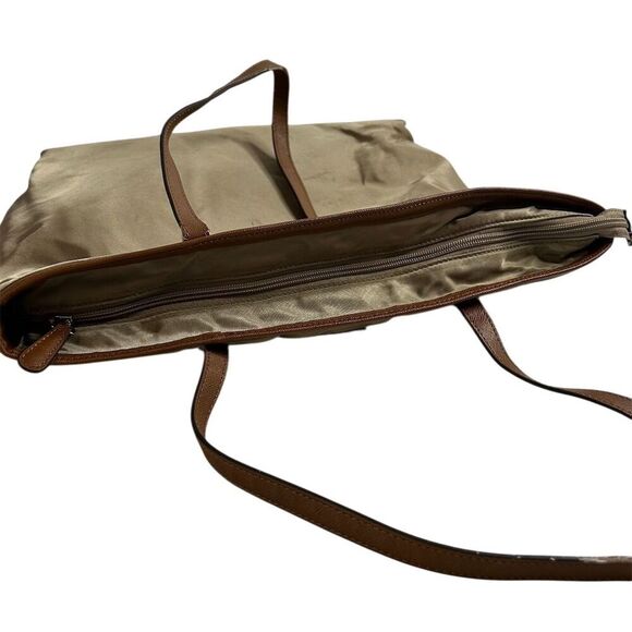 Michael Kors Kempton Nylon Large Pocket Tote Bag Neutral Women's Casual FLAWED - Picture 12 of 16